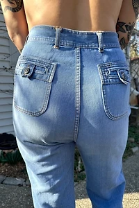 Vintage 1970s Light Wash Denim Pants Selected by Grievous Angel Vintage