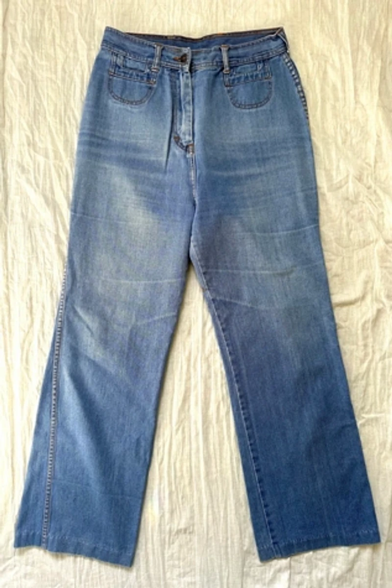 Vintage 1970s Light Wash Denim Pants Selected by Grievous Angel Vintage