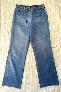 Vintage 1970s Light Wash Denim Pants Selected by Grievous Angel Vintage