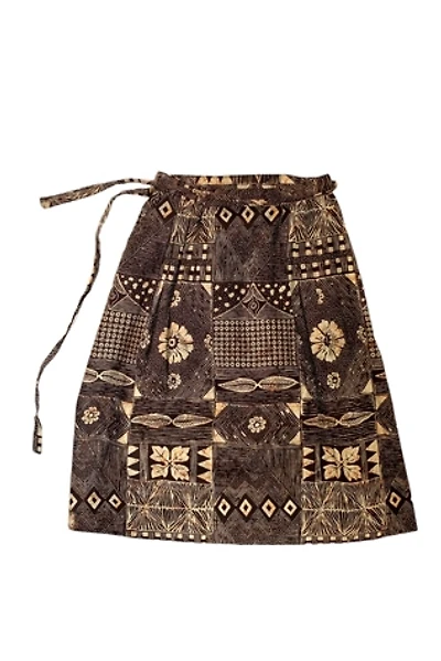 Vintage 1990s Cotton Print Wrap Skirt Selected by SharpLilTeeth