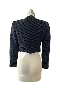 1980s Ungaro Velvet Flocked Bolero Jacket Selected By Ritual Vintage