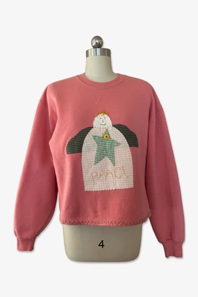 1990s Artisan Quilt Applique Sweatshirt Selected By Ritual Vintage