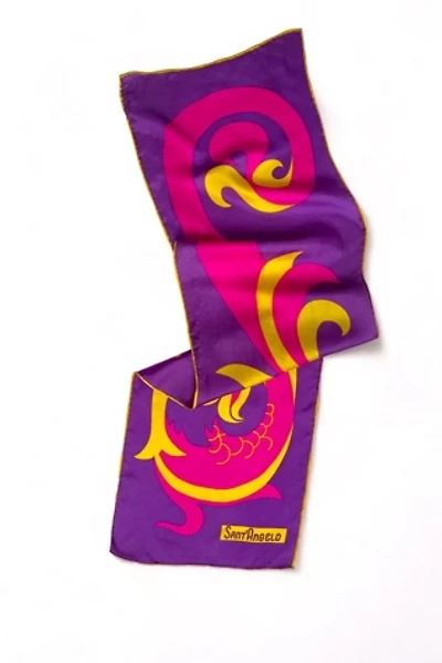 Vintage 70s Giorgio 'Sant Angelo Fish Print Signed Scarf Selected by MARMALADE