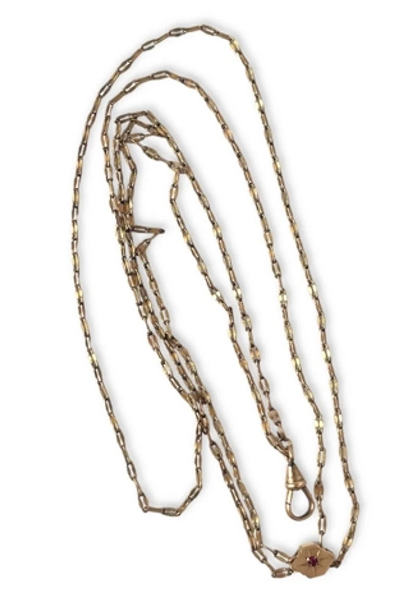 Antique Gold Filled Ladies Pocket Watch Chain with Slide Selected by MARMALADE