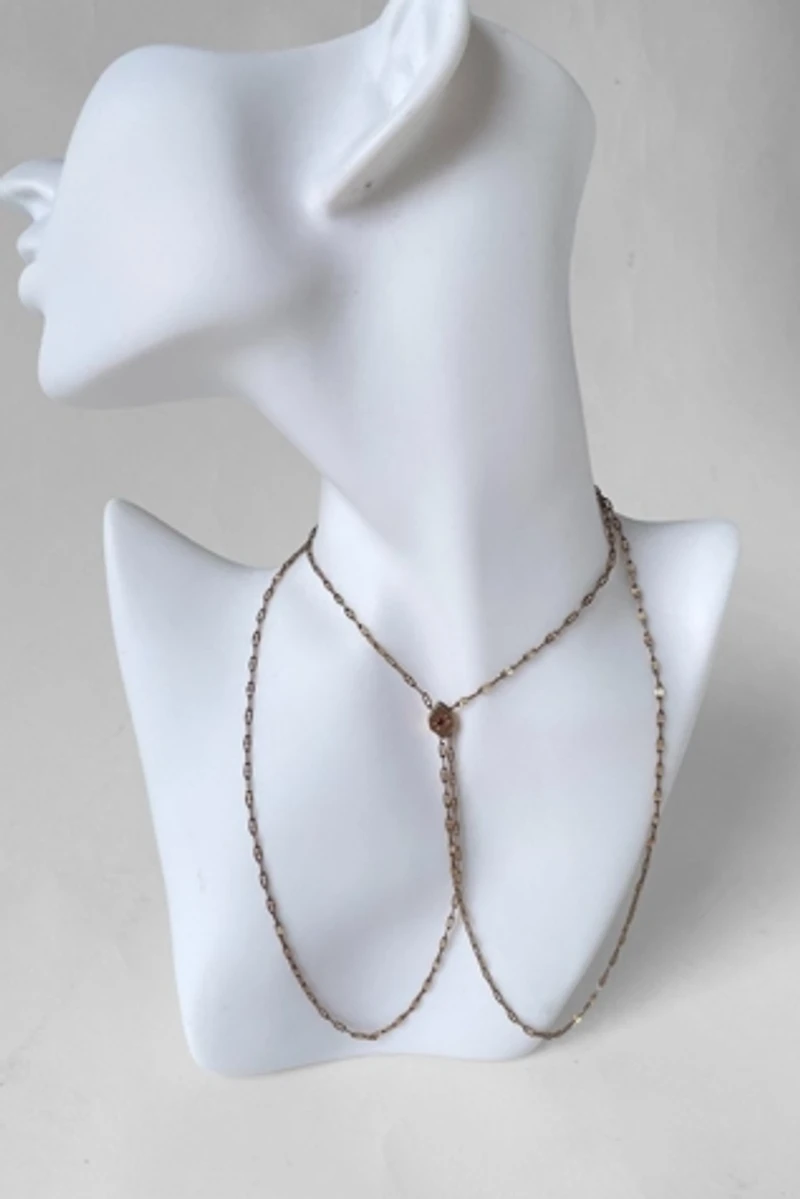 Antique Gold Filled Ladies Pocket Watch Chain with Slide Selected by MARMALADE