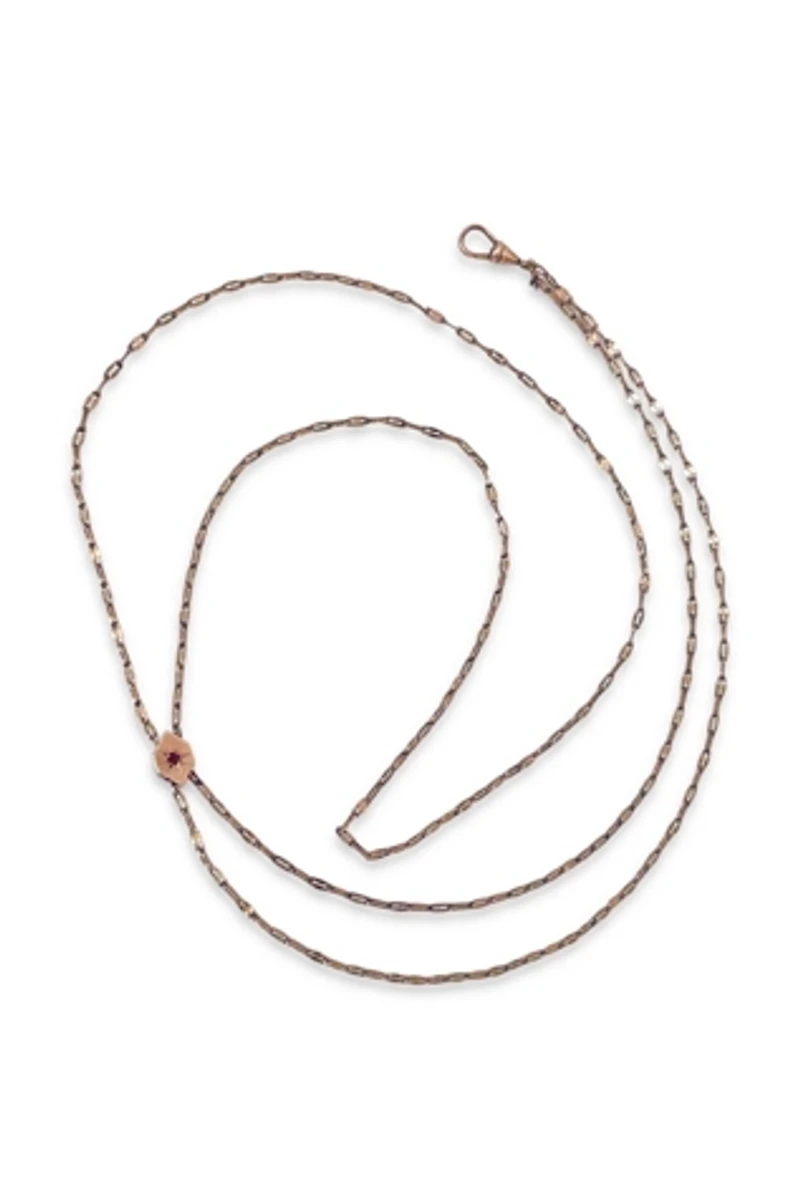 Antique Gold Filled Ladies Pocket Watch Chain with Slide Selected by MARMALADE