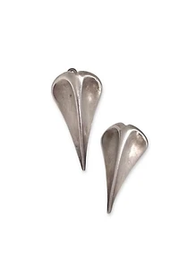 80s Modernist Signed Sterling Silver Clip Earrings Selected by MARMALADE