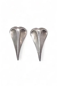 80s Modernist Signed Sterling Silver Clip Earrings Selected by MARMALADE