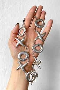 X O Sterling Silver Necklace and Earring Set Selected by MARMALADE