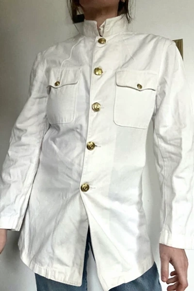 Vintage 1970s does WW1 White Formal Navel Officers Coat Selected by Cherry