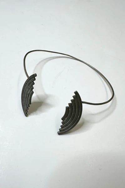 Vintage 1970s Pewter Silver Surrealist Choker Selected by Cherry