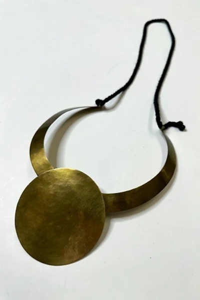 Vintage 1970s Sculptural Sun Brass Choker Selected by Cherry