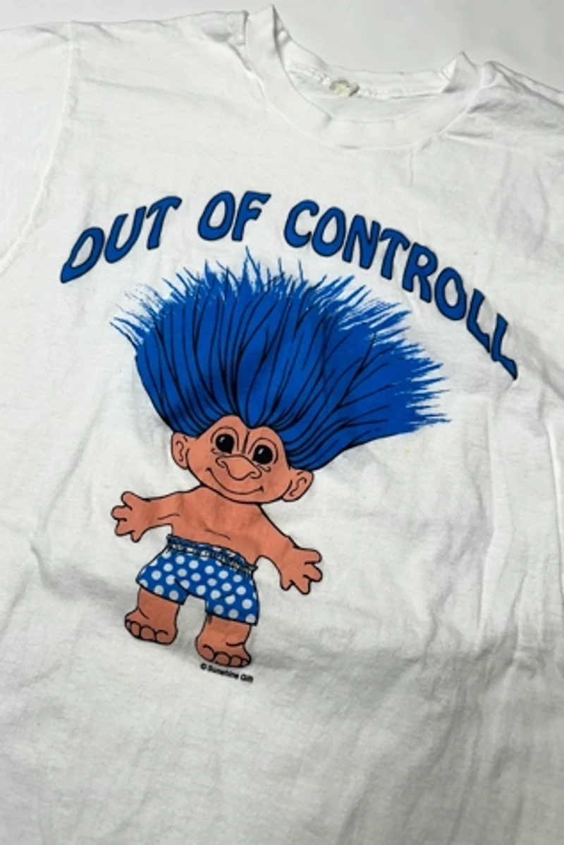 Deadstock 1990s "Out Of Control" Troll Tee Selected by Cherry