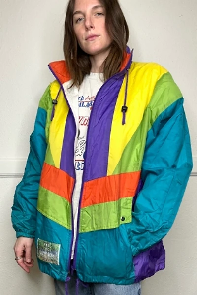 Vintage 90s Color Blocked Windbreaker Selected by Cherry