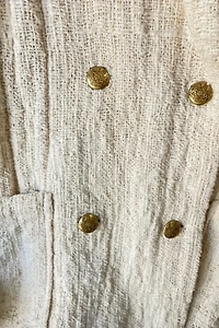Electric Feathers Hand Woven Nubby Cotton Envelope Coat Selected by The Curatorial Dept.