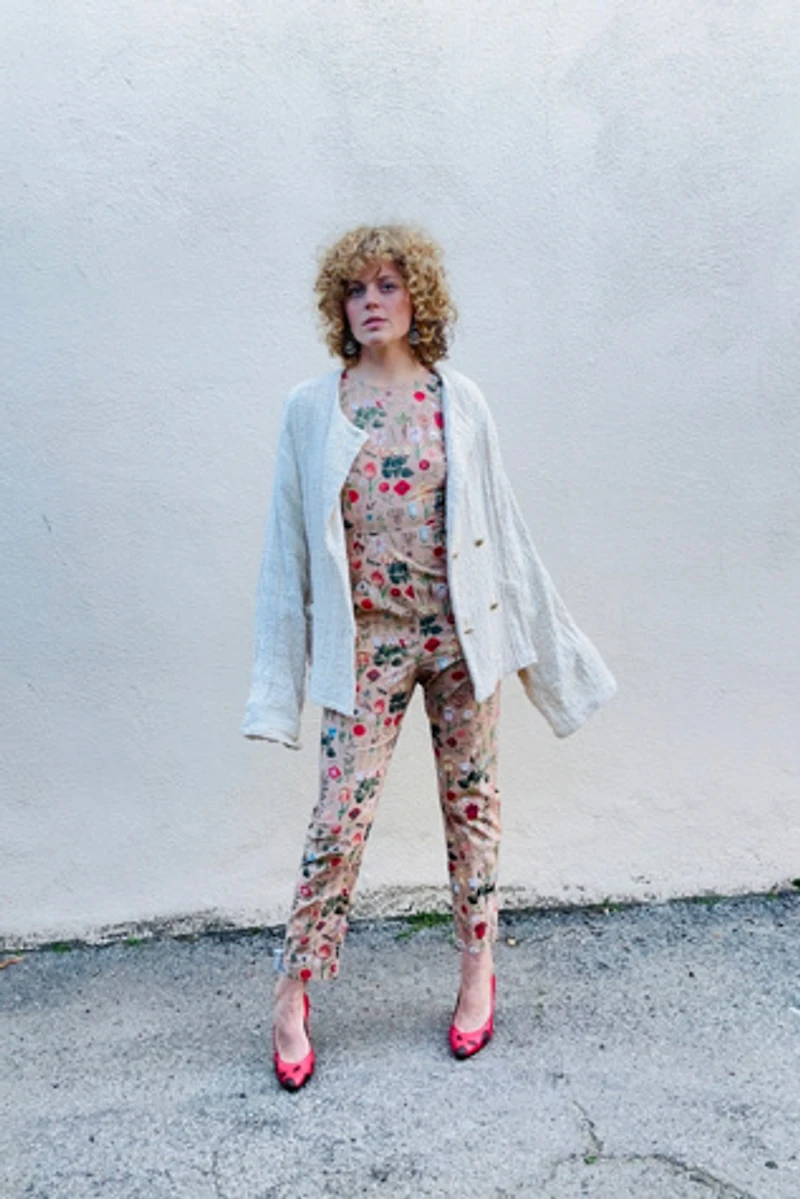 Electric Feathers Hand Woven Nubby Cotton Envelope Coat Selected by The Curatorial Dept.