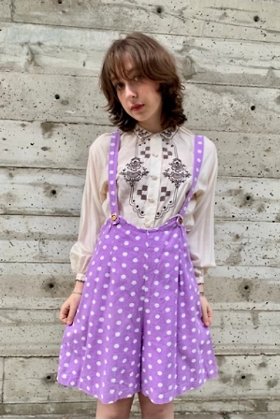1960’s Purple Polkadot Romper Selected by Nomad Vintage