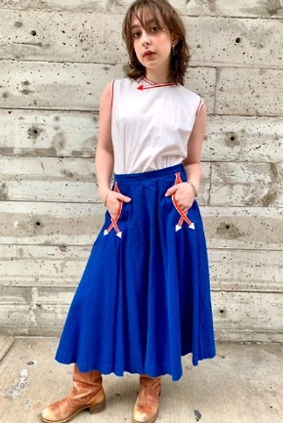 1940’s Blue Arrow Pocket Skirt Selected by Nomad Vintage