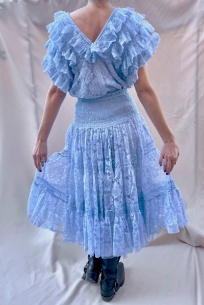 Ruffle Lace 2-Piece Skirt Blouse Set Selected by Cannonball and Tilly