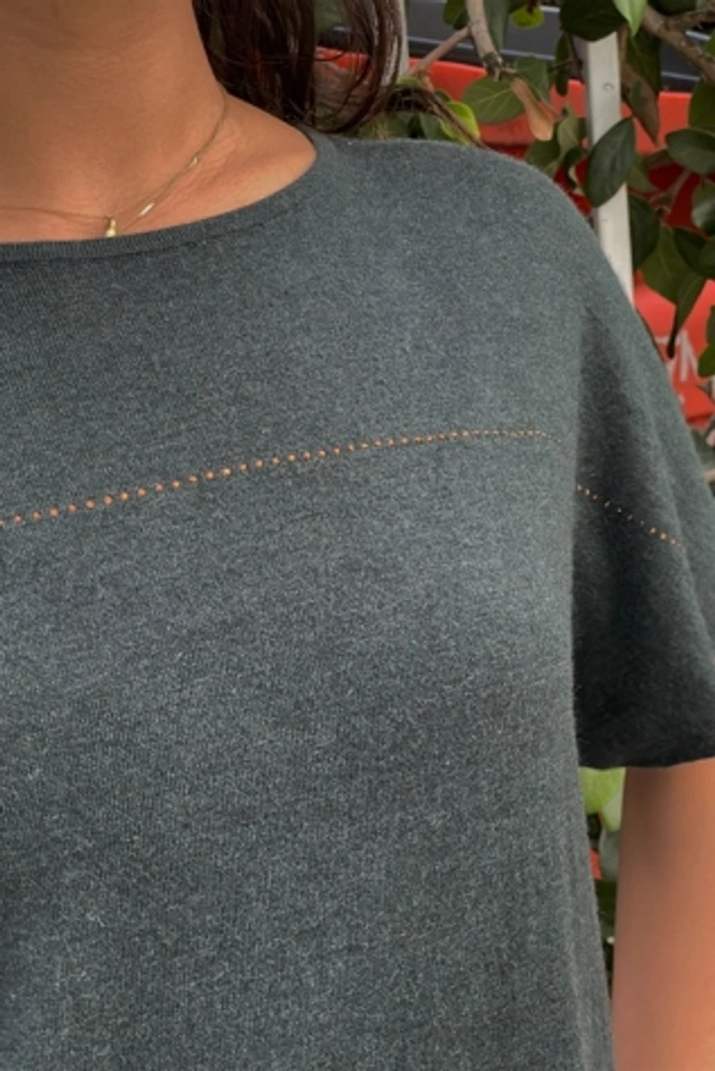 Dries Van Noten T-shirt with Rhinestone Trim Selected by FernMercantile
