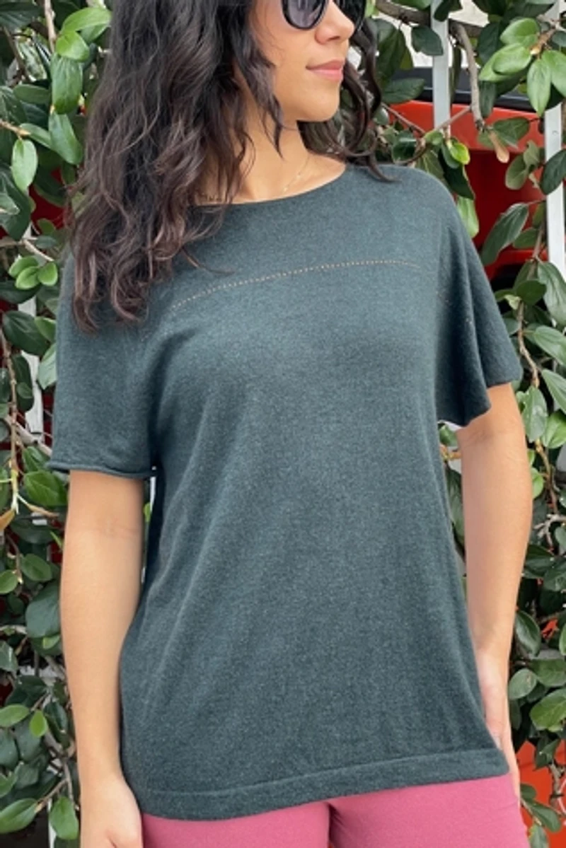 Dries Van Noten T-shirt with Rhinestone Trim Selected by FernMercantile