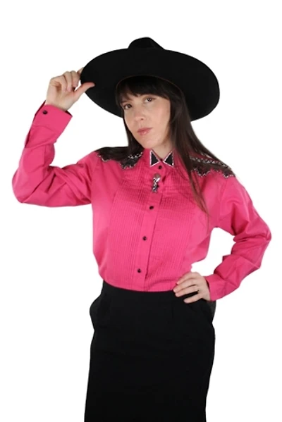 1980s Deadstock Wrangler Western Tuxedo Fringe Blouse Selected By Moons + Junes Vintage