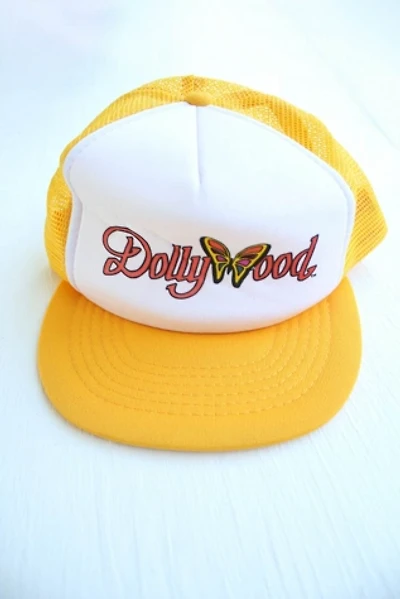 1990s Dollywood Yellow Butterfly Baseball Hat Selected By Moons + Junes Vintage