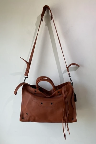 Balenciaga Blackout City Bag in Brick Red Selected by The Curatorial Dept.