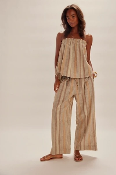 Corfu Striped Cotton-Linen Set
