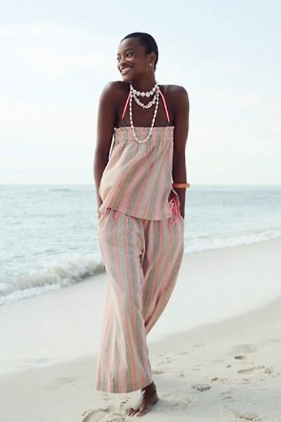 Corfu Striped Cotton-Linen Set