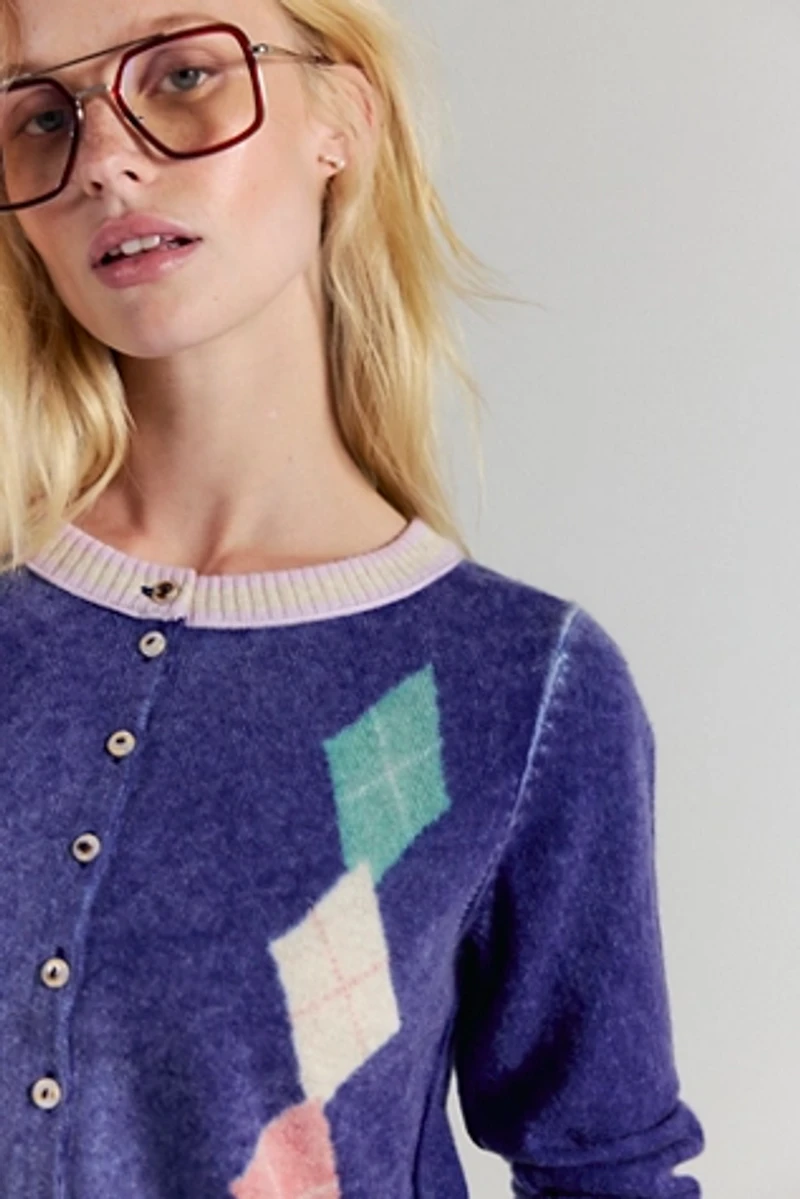 Nocturnal Patterned Cashmere Cardi