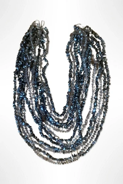 1980s Hematite And Crystal Strand Necklace Selected By Ritual Vintage