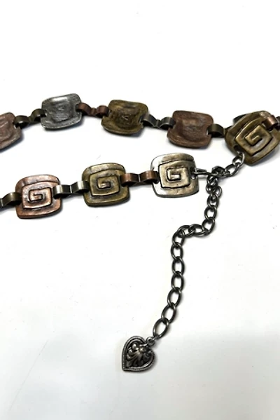 Vintage 1990s Mixed Metal Chain Belt Selected by Cherry