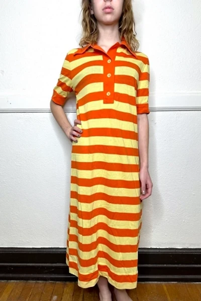 Vintage 1970s Striped Polo Shirt Dress Selected by Cherry