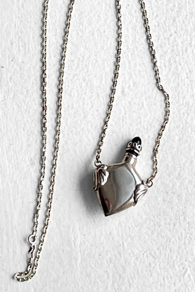 Large Sterling Vintage Perfume Bottle Necklace Selected by MARMALADE