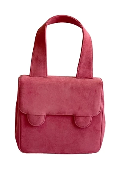 Vintage 1970's Pink Suede Lady Bag Selected by FernMercantile