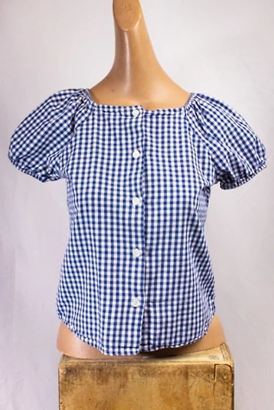 Vintage 70s Hang Ten Plaid Blouse Selected by Black Shag Vintage