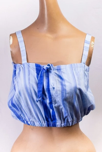Vintage Blue Striped Top Selected by Black Shag Vintage