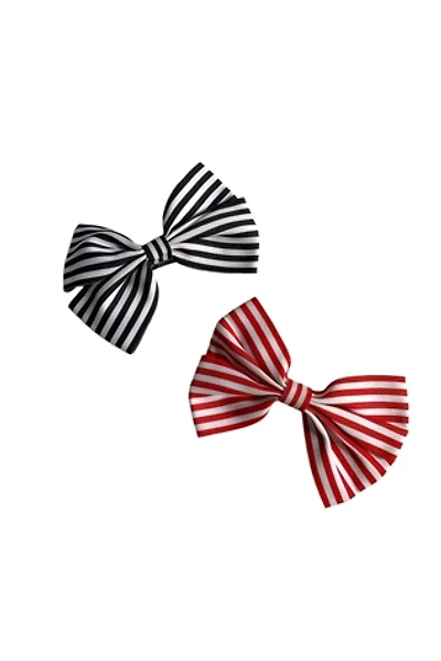 Vintage 1980s Striped Hair Bows Selected by SharpLilTeeth