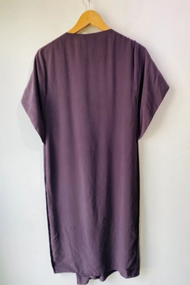Lanvin Purple Ruffle Midi Dress Selected by The Curatorial Dept