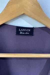 Lanvin Purple Ruffle Midi Dress Selected by The Curatorial Dept