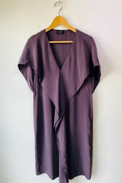 Lanvin Purple Ruffle Midi Dress Selected by The Curatorial Dept