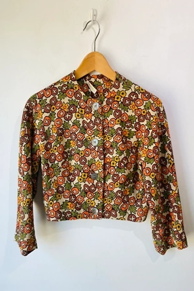 I. Magnin Fall Print Cropped Linen Jacket Selected by The Curatorial Dept.
