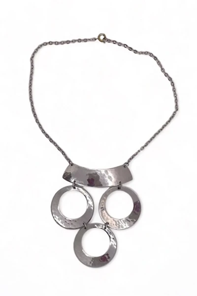 Modernist Vintage Silver-Tone Disc Necklace Selected by MARMALADE