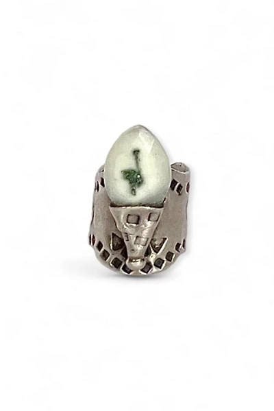Vintage Silver and Stone Primitive Statement Ring Selected by MARMALADE