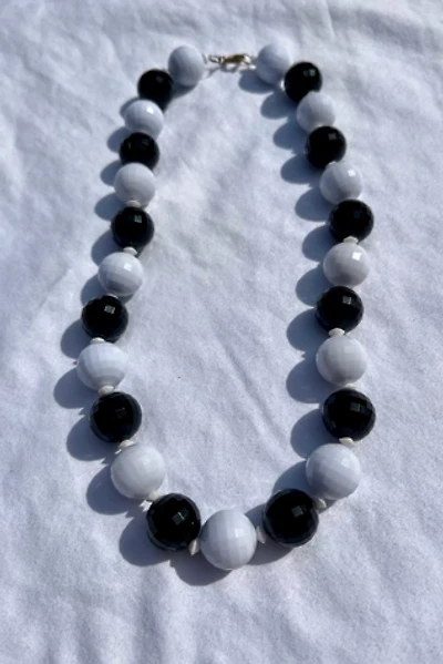 Black and White Beaded Necklace Selected by Wax Plant