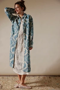 We The Free Brick Lane Jacquard Maxi Shirt Jacket