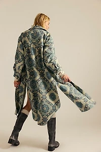 We The Free Brick Lane Jacquard Maxi Shirt Jacket