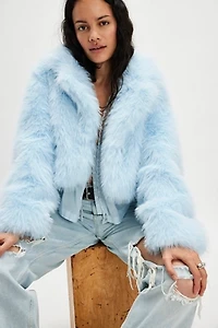 Paris Cropped Faux Fur Jacket