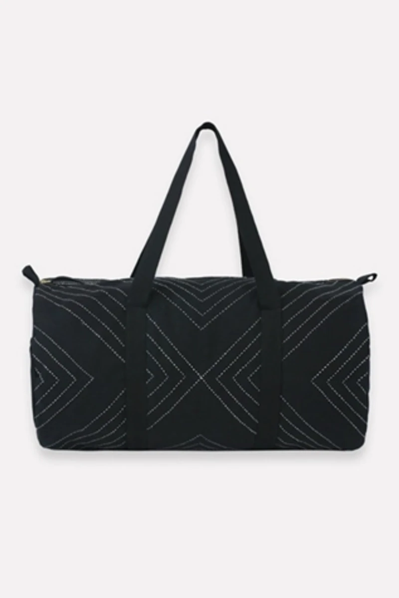 Anchal Arrow-Stitch Weekender Duffel Bag